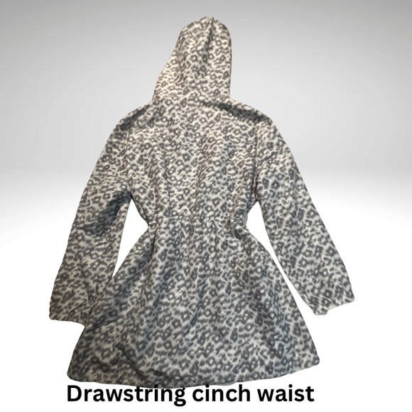 Miss Etam Lightweight Hooded Spring, Fall Leopard Print Rain Jacket 3/4 length - Picture 4 of 16